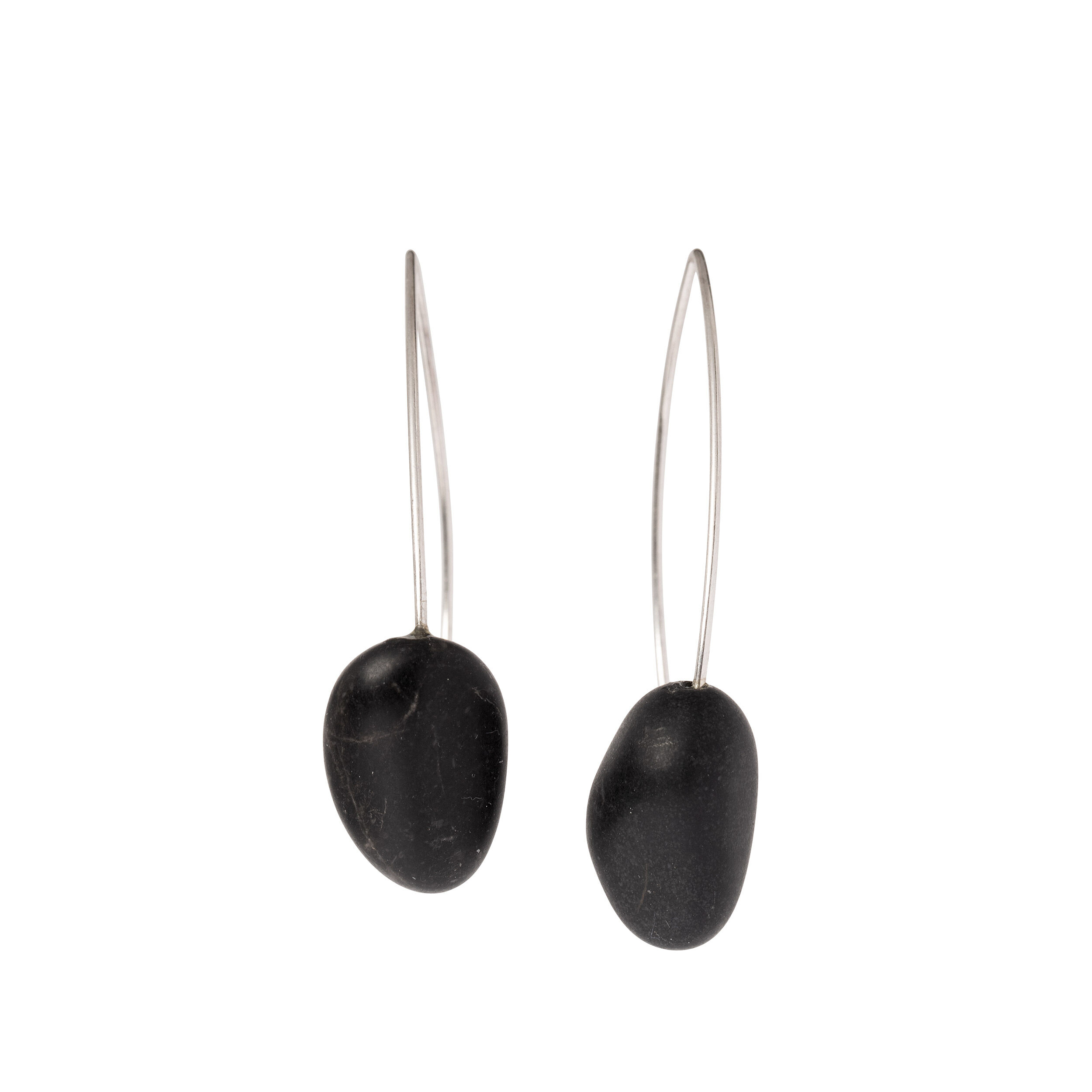 Solid black earrings top